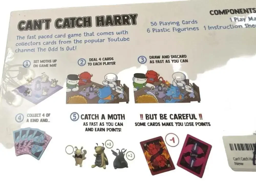 Sealed Up Cant Catch Harry An Odd 1s Out Card Game 2-6 Players